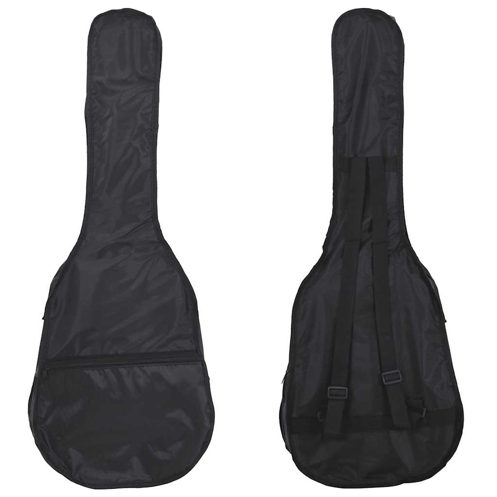 8 Piece Classical Guitar Beginner Set Black 1/2 34"