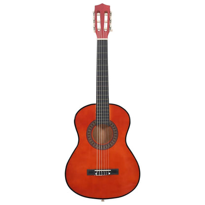 Classical Guitar for Beginner and Kid 1/2 34" Basswood in a playing position, perfect for young learners and amateurs.