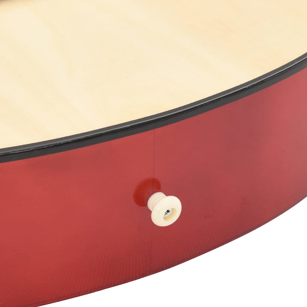 Full-length view of the Western Acoustic Cutaway Guitar with 6 Strings 38 Basewood, perfect for aspiring guitar players with a scale length of 63 cm.
