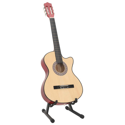 12 Piece Western Acoustic Cutaway Guitar Set with 6 Strings 38