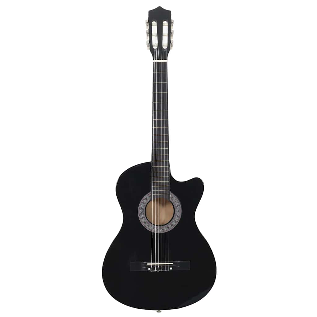 Western Classical Cutaway Guitar with 6 Strings Black 38"