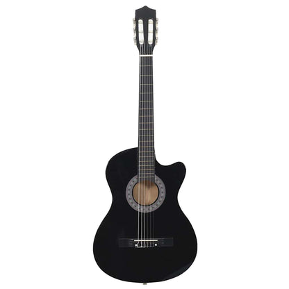 Western Classical Cutaway Guitar with 6 Strings Black 38"