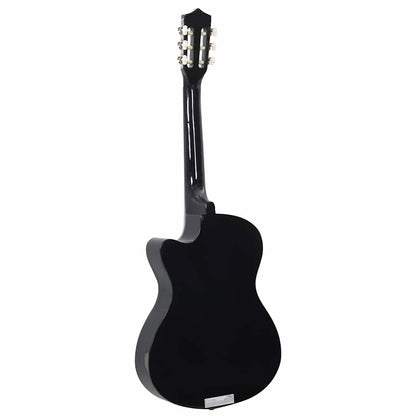 Western Classical Cutaway Guitar with 6 Strings Black 38"
