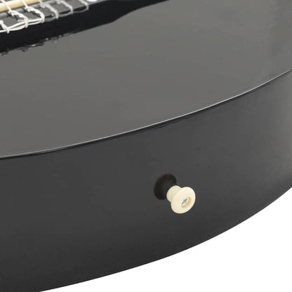 Western Classical Cutaway Guitar with 6 Strings Black 38"