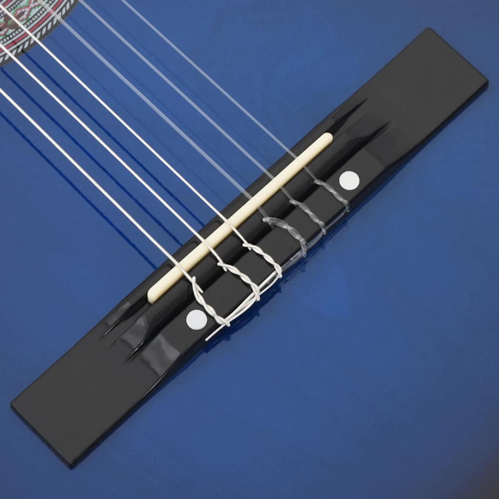 Western Classical Cutaway Guitar with 6 Strings Blue Shaded 38 displayed in a musical setting, perfect for beginners and amateurs.