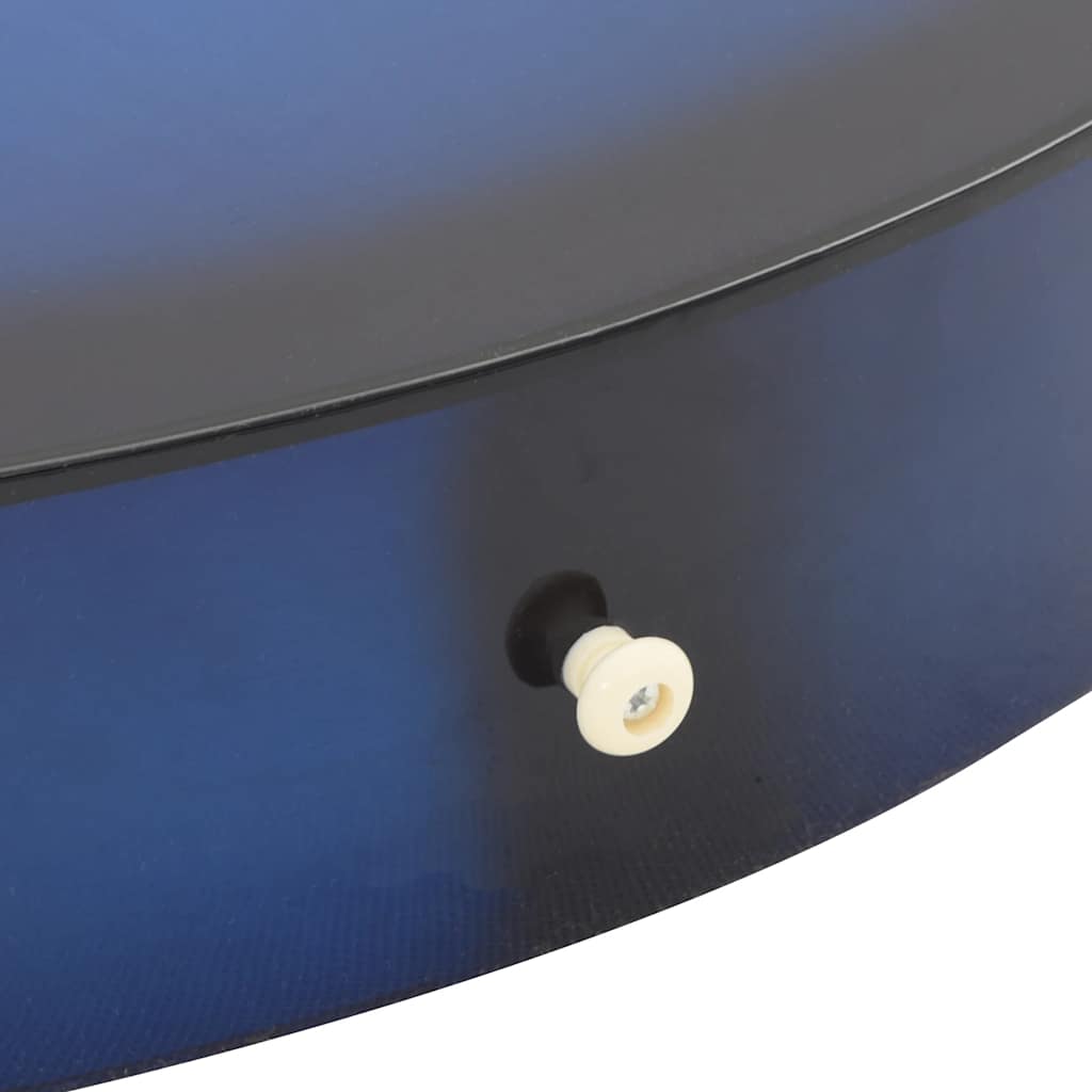 Close-up of Western Classical Cutaway Guitar with 6 Strings Blue Shaded 38 displaying the nylon and metal strings.