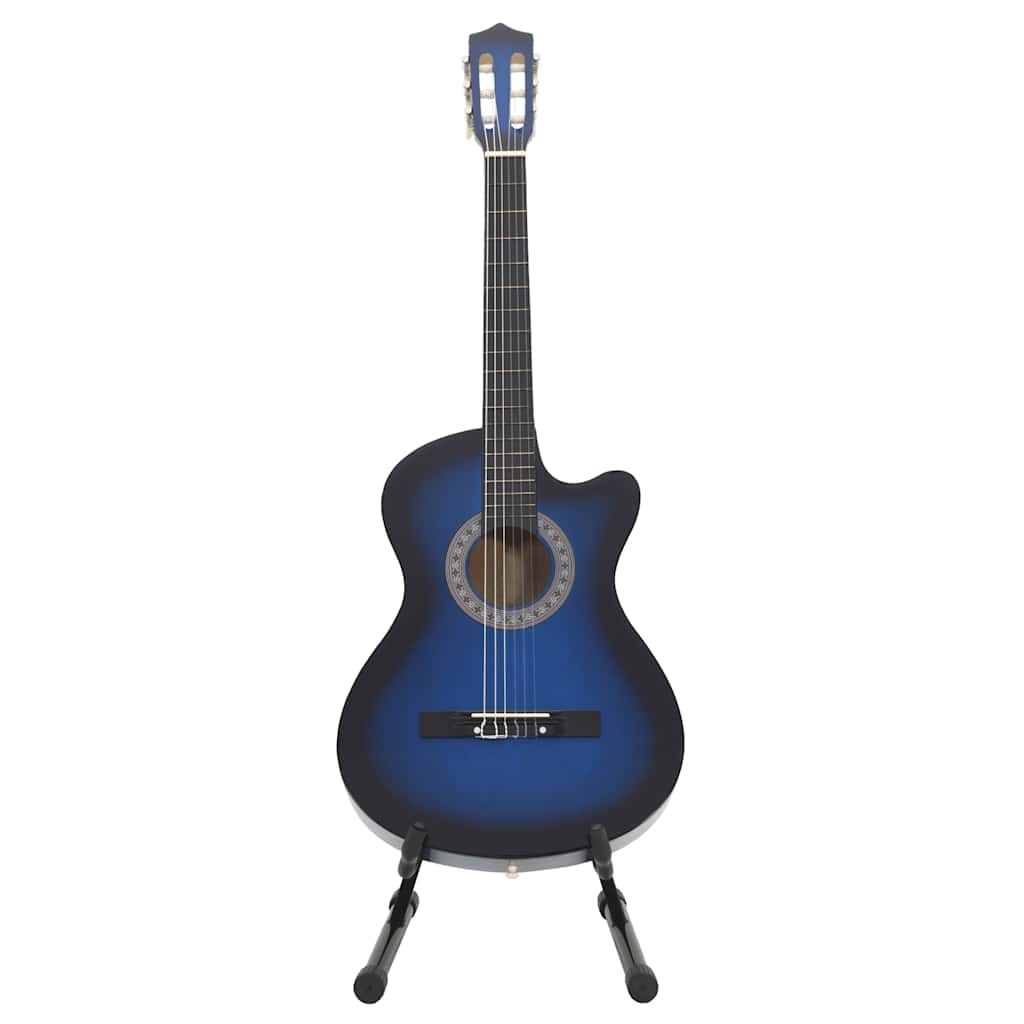 12 Piece Western Classical Guitar Set with 6 Strings Blue 38