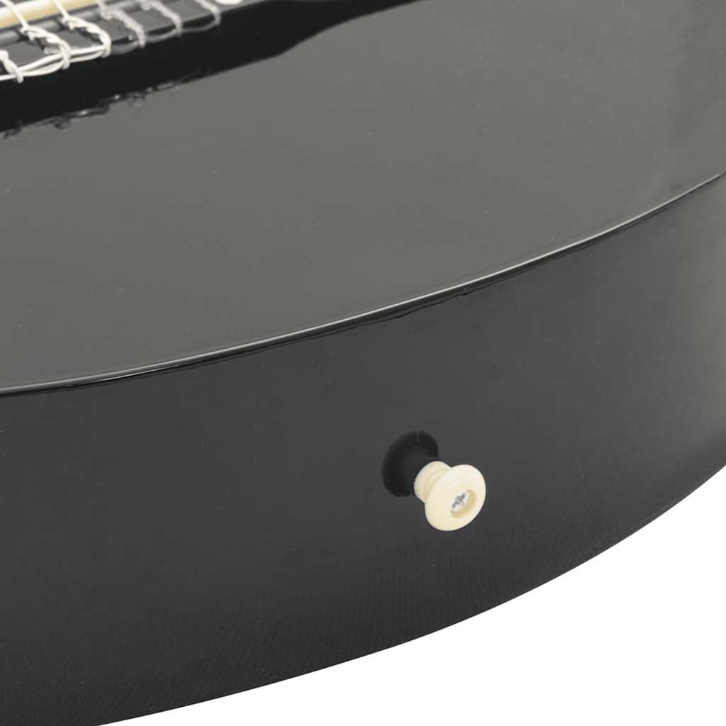 Western Classical Cutaway Guitar with Equalizer 6 Strings Black