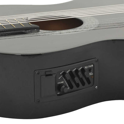 Western Classical Cutaway Guitar with Equalizer 6 Strings Black