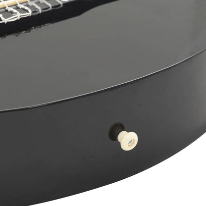 12 Piece Western Guitar Set with Equalizer and 6 Strings Black