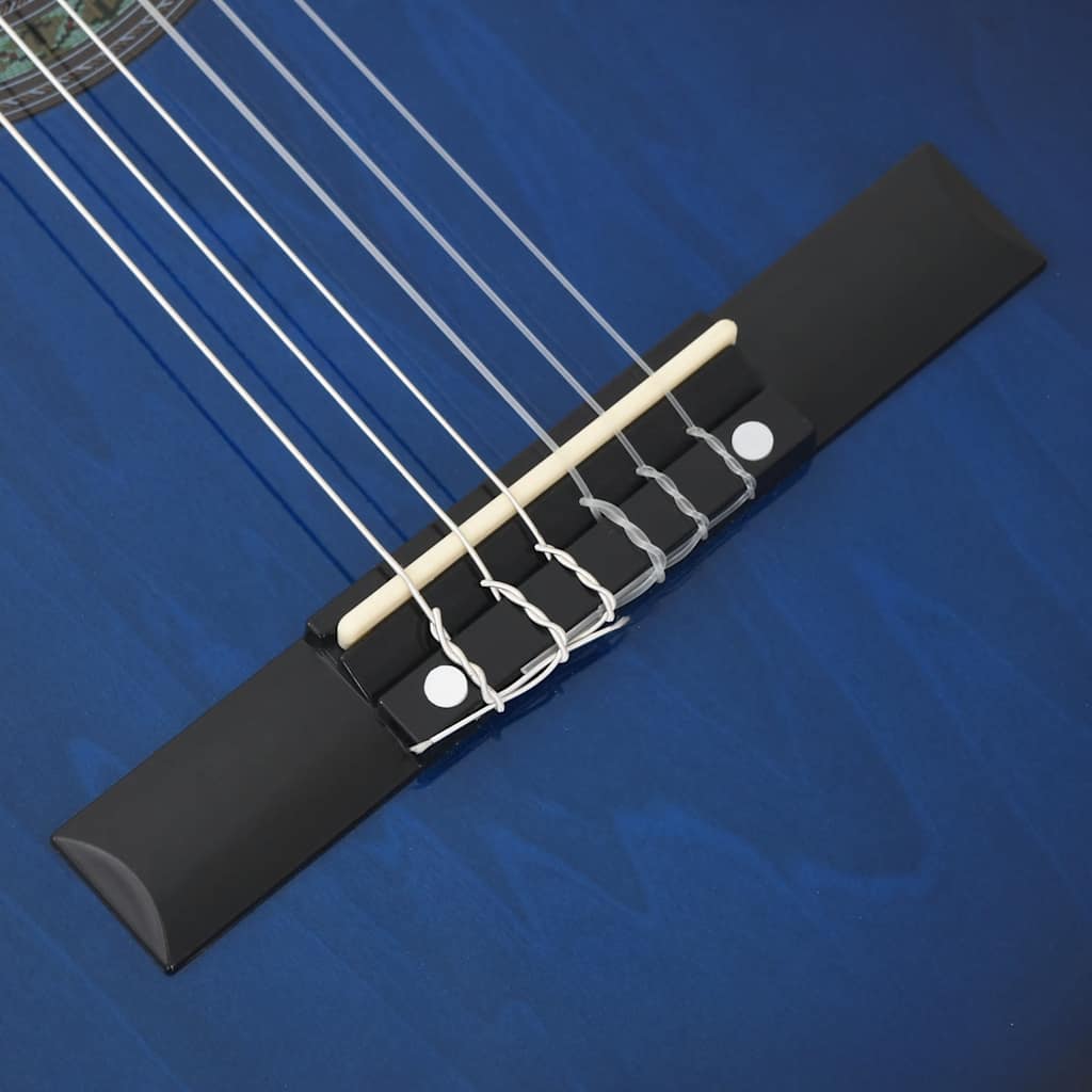 Western Classical Cutaway Guitar with Equalizer 6 Strings Blue