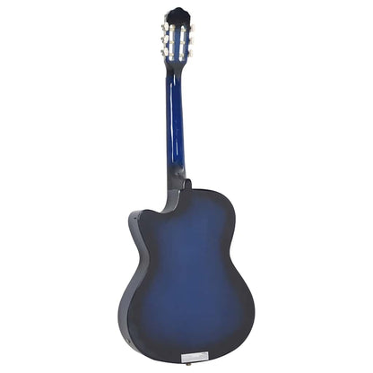 12 Piece Western Guitar Set with Equalizer and 6 Strings Blue