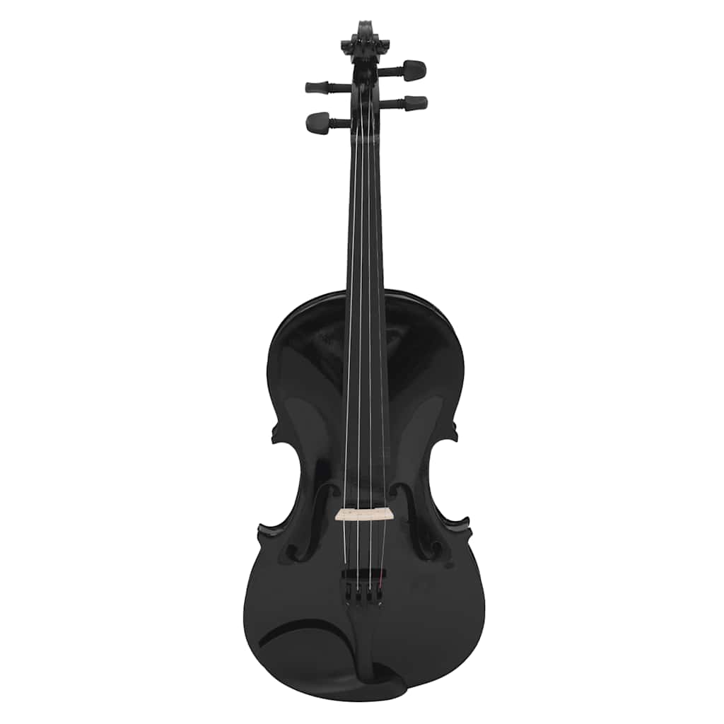 70143 vidaXL Violin Full Set with Bow and Chin Rest Black 4/4
