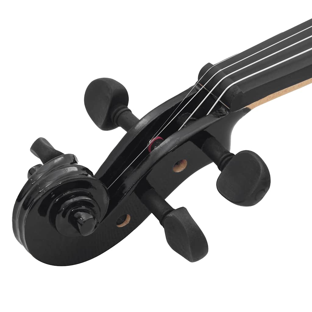 70143 vidaXL Violin Full Set with Bow and Chin Rest Black 4/4