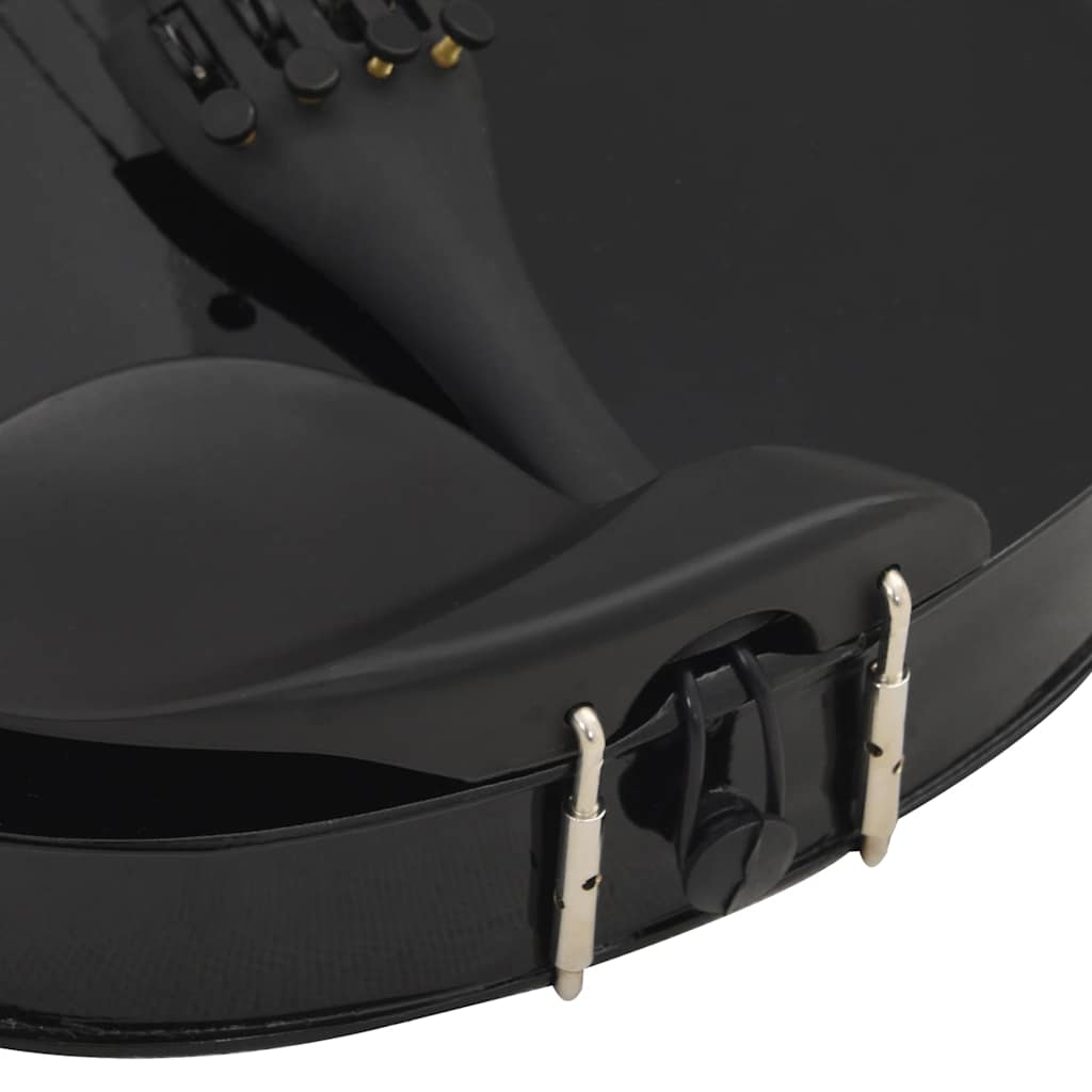 70143 vidaXL Violin Full Set with Bow and Chin Rest Black 4/4