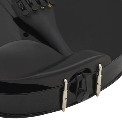 70143 vidaXL Violin Full Set with Bow and Chin Rest Black 4/4
