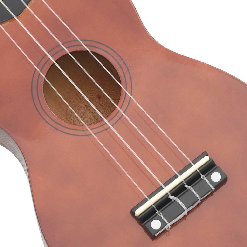 Soprano Ukulele Set with Bag for Kids Dark Wood 21"