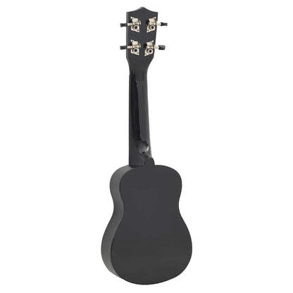 Soprano Ukulele Set with Bag for Kids Black 21"