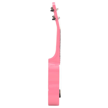 Soprano Ukulele Set with Bag for Kids Pink 21"