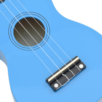Soprano Ukulele Set with Bag for Kids Baby Blue 23"