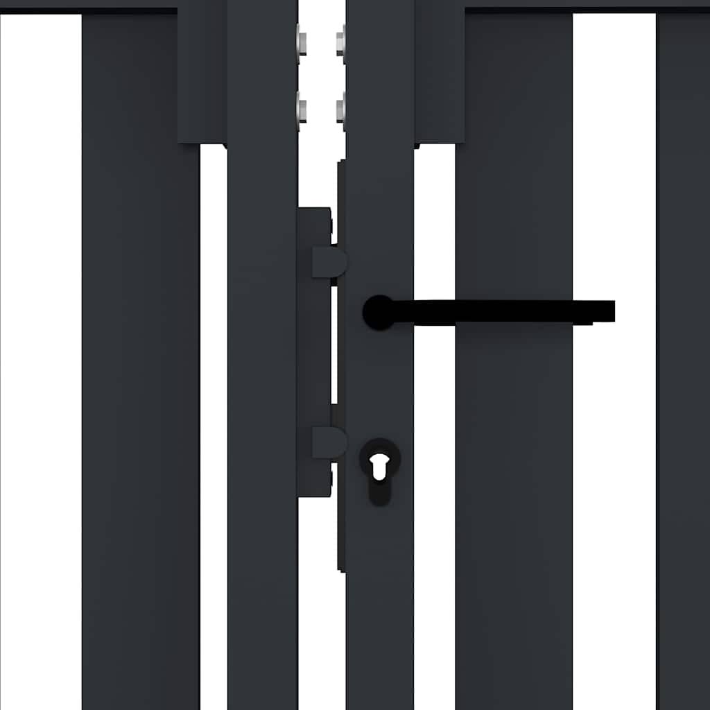 Double Door Fence Gate Steel 300x100 cm Anthracite