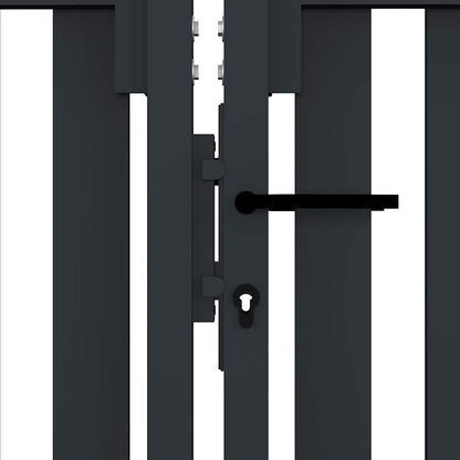 Double Door Fence Gate Steel 300x100 cm Anthracite