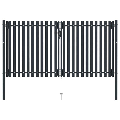 Double Door Fence Gate Steel 300x150 cm Anthracite