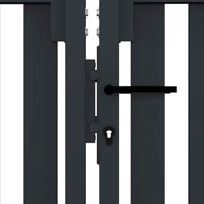 Double Door Fence Gate Steel 300x150 cm Anthracite
