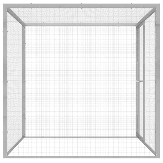 Cat Cage 1.5x1.5x1.5 m Galvanised Steel