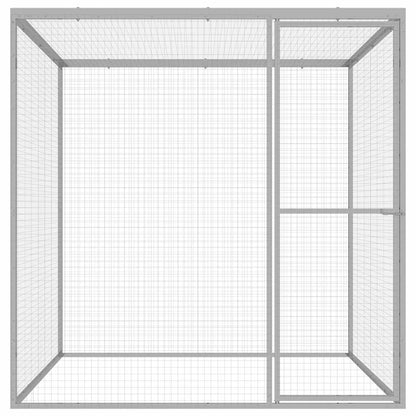 Cat Cage 1.5x1.5x1.5 m Galvanised Steel