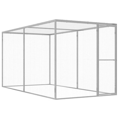 Cat Cage | Silver | Galvanised steel | 3x1.5x1.5 metres | Durable