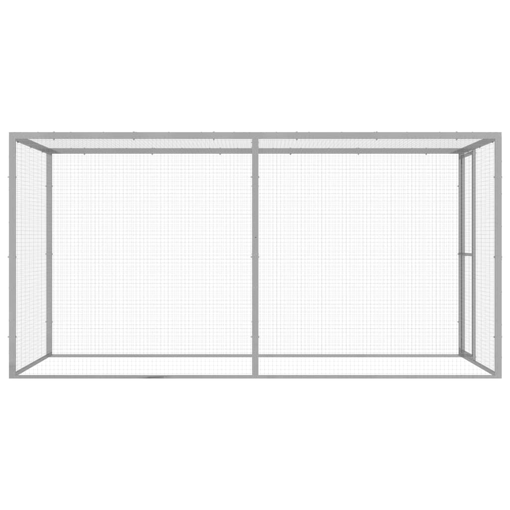 Cat Cage | Silver | Galvanised steel | 3x1.5x1.5 metres | Durable