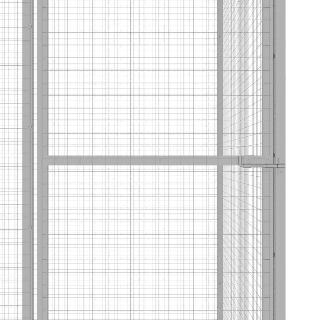 Cat Cage | Silver | Galvanised steel | 3x1.5x1.5 metres | Durable