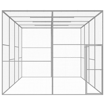 Cat Cage | Silver | Galvanised Steel | 6 x 3 x 2.5 m | Durable | Cages