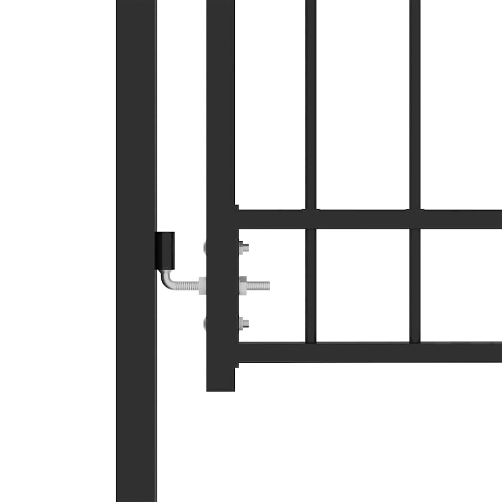 Fence gates EMMEN 104 x 123.5 cm Lockable Powder-coated steel