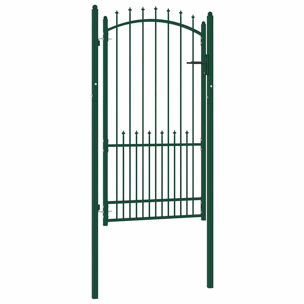 Outdoor Gate | Green | Steel | 100 x 175 cm | Durable | Outdoor Gate