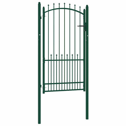 Outdoor Gate | Green | Steel | 100 x 175 cm | Durable | Outdoor Gate