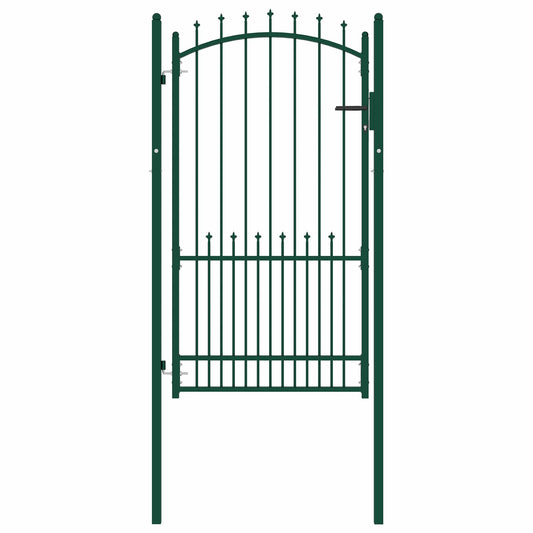 Fence Gate with Spikes EMMEN 104 x 134.5 cm Lockable