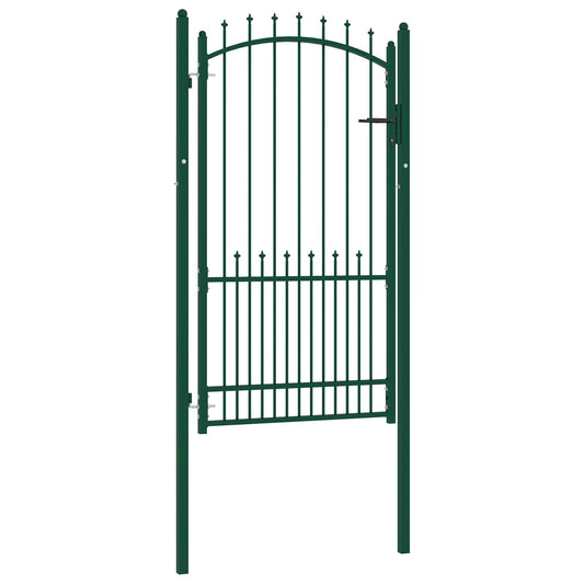 Fence Gate with Spikes EMMEN 104 x 134.5 cm Lockable