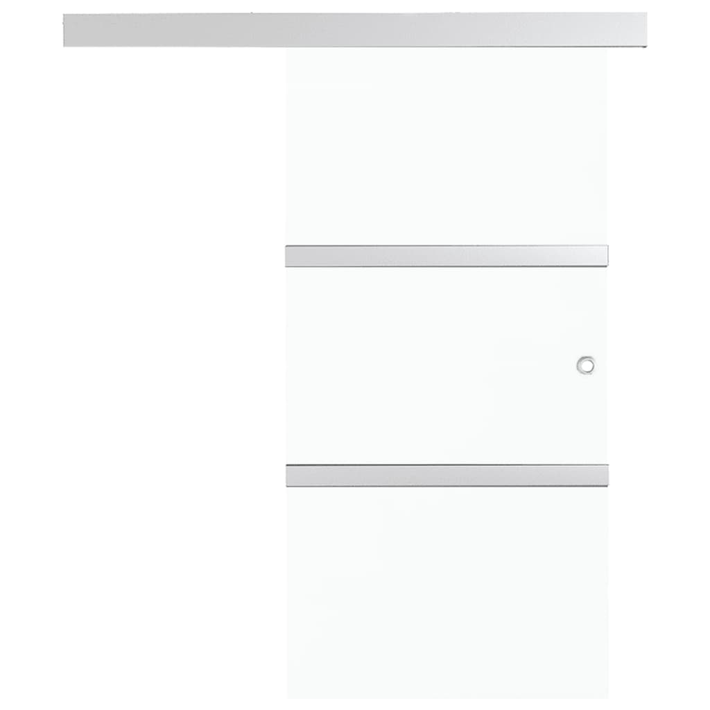 Sliding Door with Soft Stops ESG Glass and Aluminium 76x205 cm