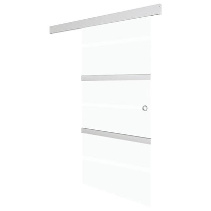 Sliding Door ESG Glass and Aluminium 76x212 cm Silver
