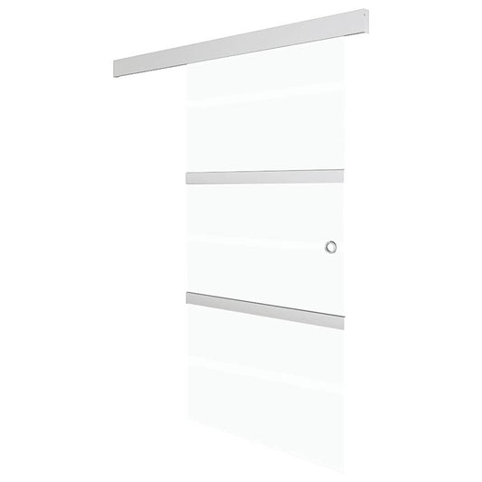 Sliding Door ESG Glass and Aluminium 76x212 cm Silver