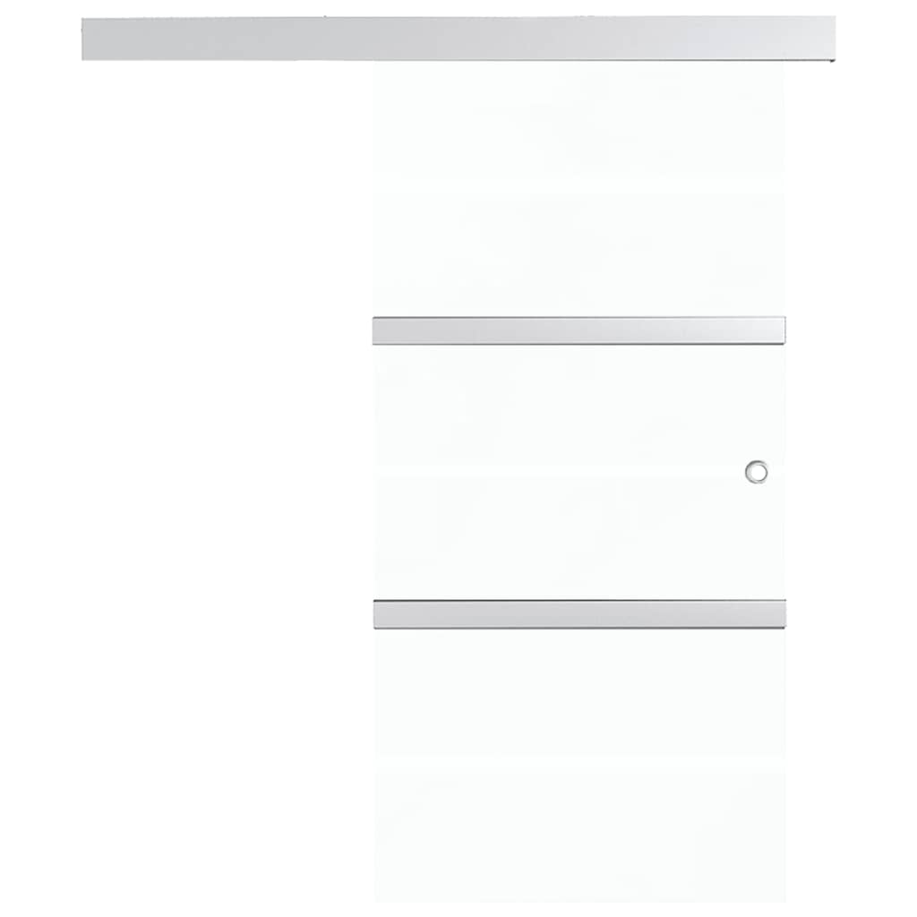 Sliding Door ESG Glass and Aluminium 76x212 cm Silver