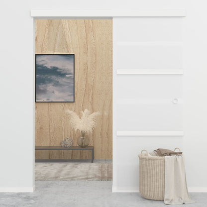 Sliding Door with Soft Stops ESG Glass and Aluminium 76x205 cm
