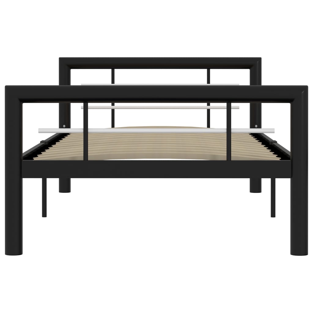 Bed Frame | Black and White | Metal | 90 x 200 cm | Bed Frame