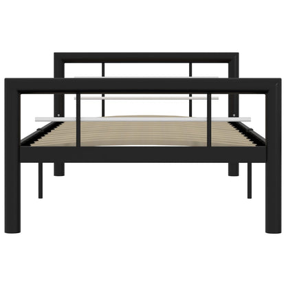 Bed Frame | Black and White | Metal | 90 x 200 cm | Bed Frame