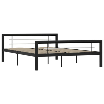Bed Frame | Black and White | Metal | 120 x 200 cm |  Durable