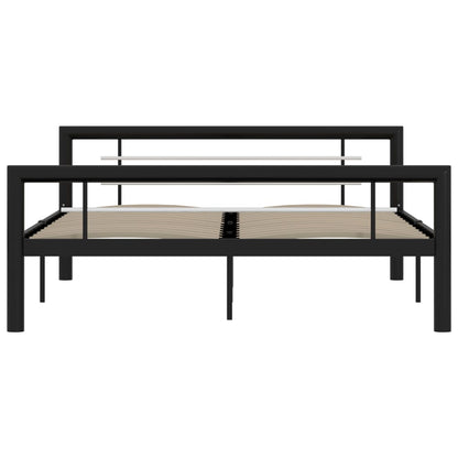 Bed Frame | Black and White | Metal | 120 x 200 cm |  Durable
