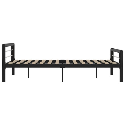 Bed Frame | Black and White | Metal | Double | Durable