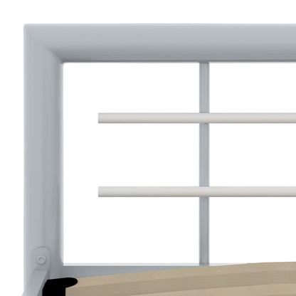 Bed Frame | Grey and White | Metal | Single | Durable | Bed Frame